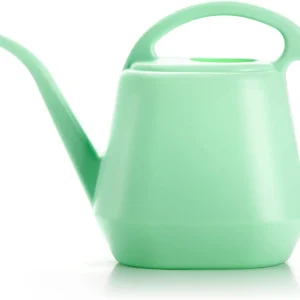 1 Gallon Plastic Watering Can, Long Spout Indoor Outdoor Garden Plant Waterer, Pine Green