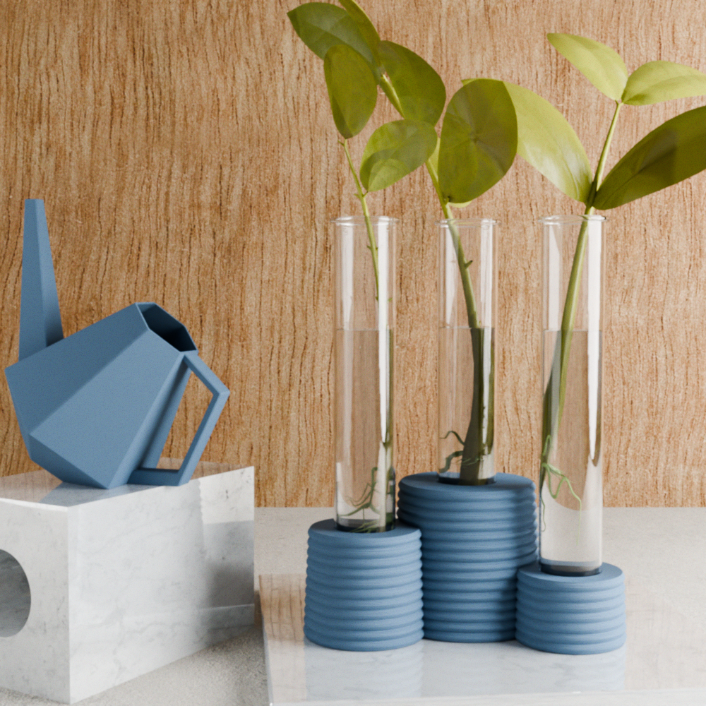 Triple Bubble Propagation Station | 3-Tube Plant Holder, Made in Texas
